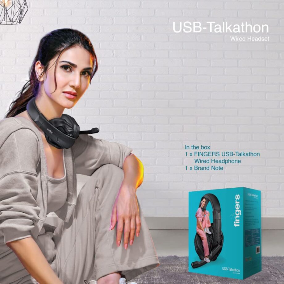 FINGERS USB-Talkathon Headphones with Mic